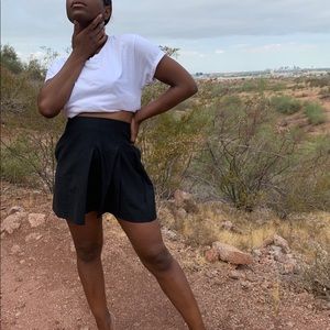 Public School charcoal pleated mini skirt